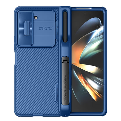 For Samsung Galaxy Z Fold5 NILLKIN Black Mirror Series Camshield PC Phone Case with Pen Slot(Blue) - Galaxy Z Fold5 Cases by NILLKIN | Online Shopping UK | buy2fix