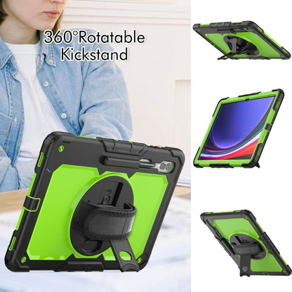 For Samsung Galaxy Tab S9 Ultra / S8 Ultra Silicone + PC Tablet Case(Black+Yellow Green) - Galaxy Tab S9 Ultra Cases by buy2fix | Online Shopping UK | buy2fix