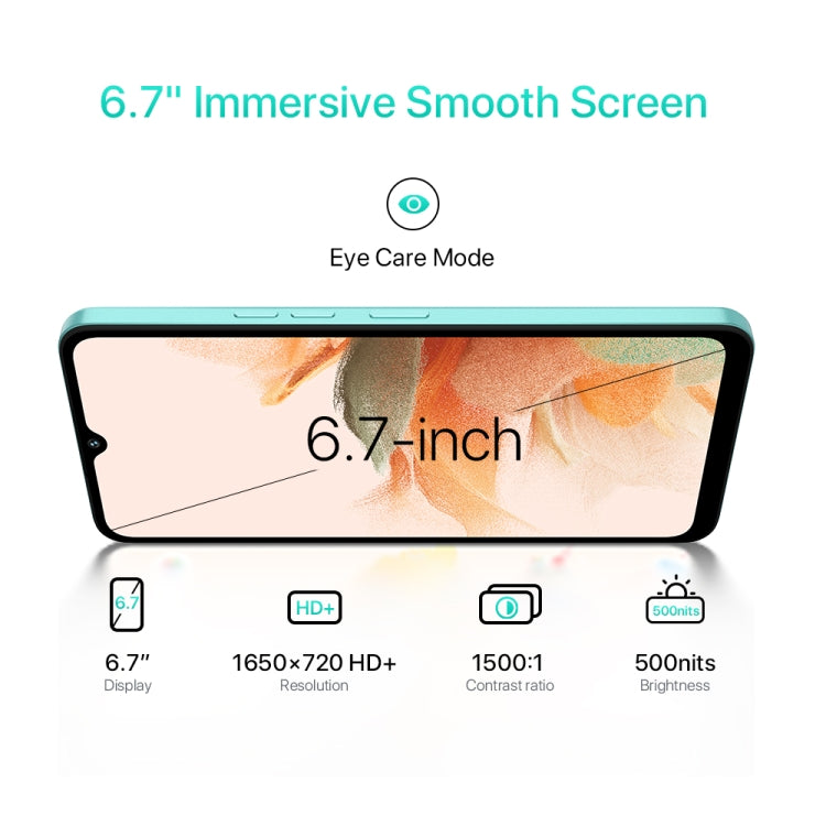 UMIDIGI A15C, 8GB+128GB, Face ID & Side Fingerprint Identification, 6.7 inch Android 13 Unisoc T606 Octa Core, Network: 4G, NFC, OTG(Lavender Purple) - UMIDIGI by UMIDIGI | Online Shopping UK | buy2fix