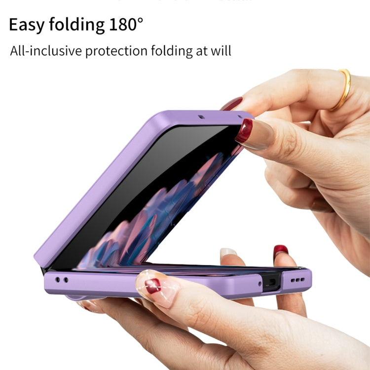 For OPPO Find N2 Flip GKK Integrated Ultrathin with Rotating Cortical Belt Phone Case(Purple) - Find N2 Flip Cases by GKK | Online Shopping UK | buy2fix