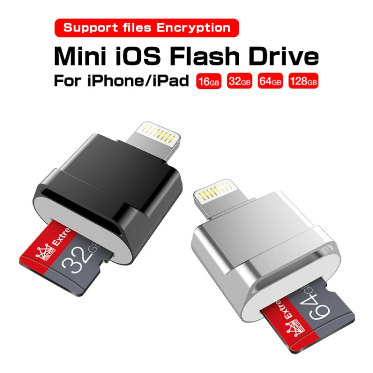 MicroDrive 8pin To TF Card Adapter Mini iPhone & iPad TF Card Reader, Capacity:64GB(Black) -  by MICRODRIVE | Online Shopping UK | buy2fix