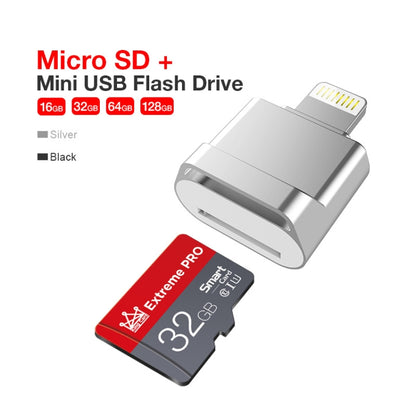 MicroDrive 8pin To TF Card Adapter Mini iPhone & iPad TF Card Reader, Capacity:128GB(Silver) -  by MICRODRIVE | Online Shopping UK | buy2fix