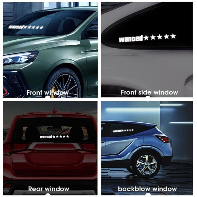 EL Luminous Car Stickers Cold Light Car Stickers Car Luminous Pattern Decoration(Wanted Yellow) - Decorative Sticker by buy2fix | Online Shopping UK | buy2fix