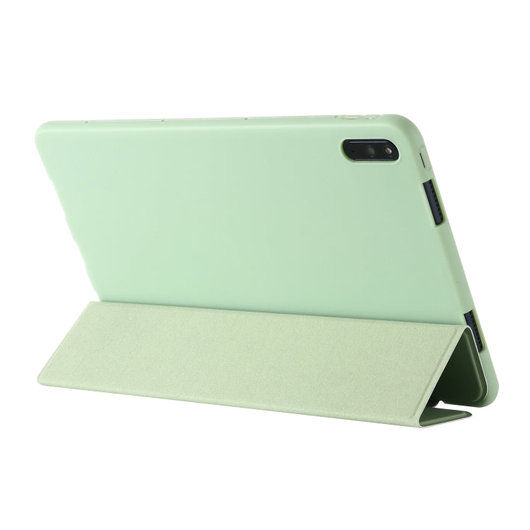 For Huawei Matepad 10.4 GEBEI Shockproof Horizontal Flip Leather Case with Three-folding Holder(Green) - Huawei by GEBEI | Online Shopping UK | buy2fix