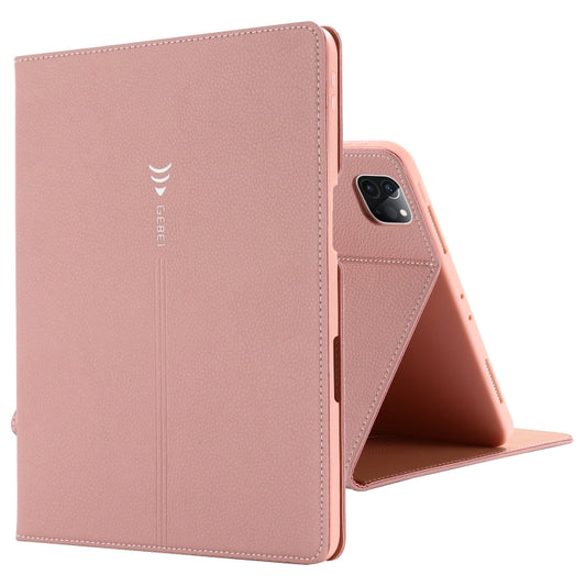 For iPad Pro 11 inch (2020) GEBEI PU+TPU Horizontal Flip Protective Tablet Case with Holder & Card Slots(Rose Gold) - iPad Pro 11 (2020) Cases by GEBEI | Online Shopping UK | buy2fix