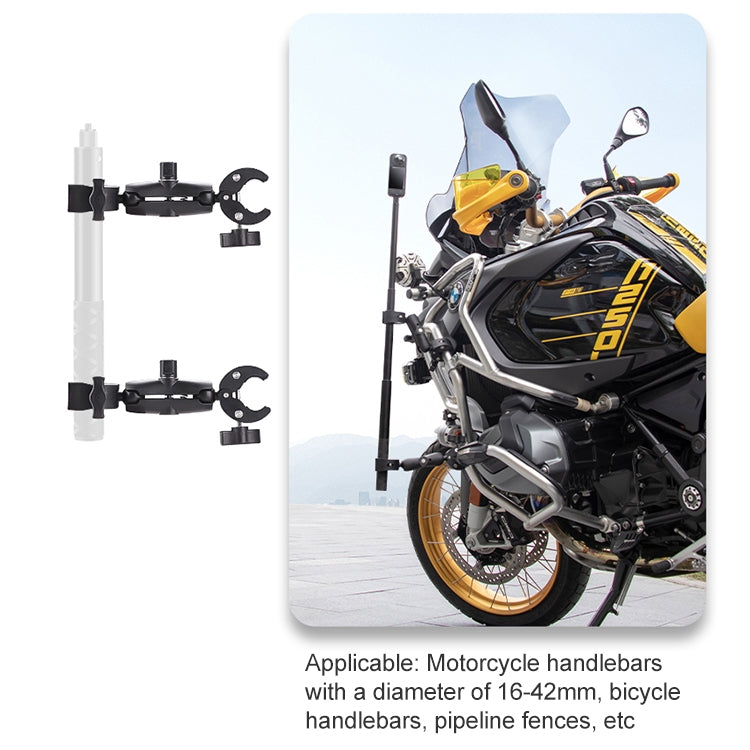 Motorcycle Dual-heads Crabs Clamps Handlebar Fixed Mount, Length:18cm - Mount & Holder by buy2fix | Online Shopping UK | buy2fix