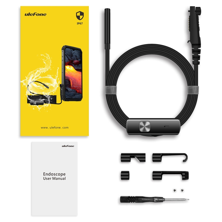 Ulefone Endoscope E1 IP67 Waterproof 3 in 1 Endoscope for Ulefone Power Armor 21 / 19 / 18T / 16 Pro / 13 / Armor Pad(Black) -  by Ulefone | Online Shopping UK | buy2fix