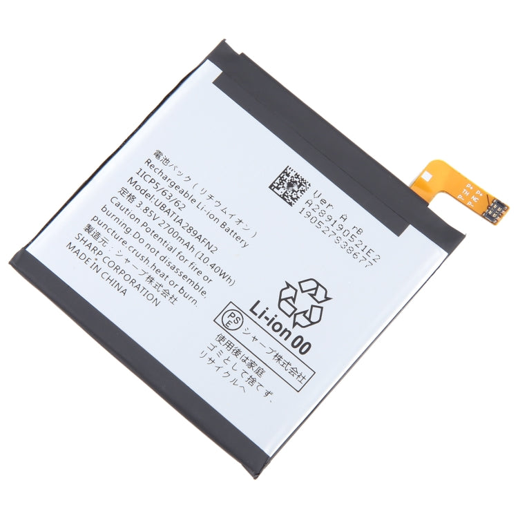 For Sharp AQUOS Sense 1 Battery Replacement UBATIA289AFN2 2700mAh - Others by buy2fix | Online Shopping UK | buy2fix