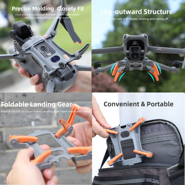 For DJI Air 3 Sunnylife LG664 Foldable Spider Landing Gear(Grey) - Landing Gear by Sunnylife | Online Shopping UK | buy2fix