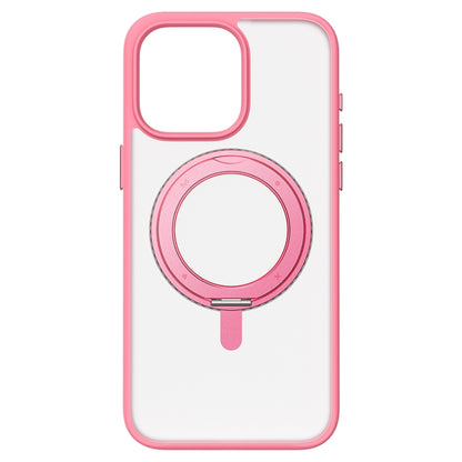 For iPhone 15 Pro MOMAX Magsafe Magnetic Metal Rotating Holder Phone Case(Pink) - iPhone 15 Pro Cases by MOMAX | Online Shopping UK | buy2fix