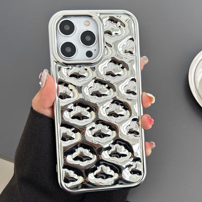 For iPhone 15 Pro Max Cloud Texture Electroplated TPU Phone Case(Silver) - iPhone 15 Pro Max Cases by buy2fix | Online Shopping UK | buy2fix