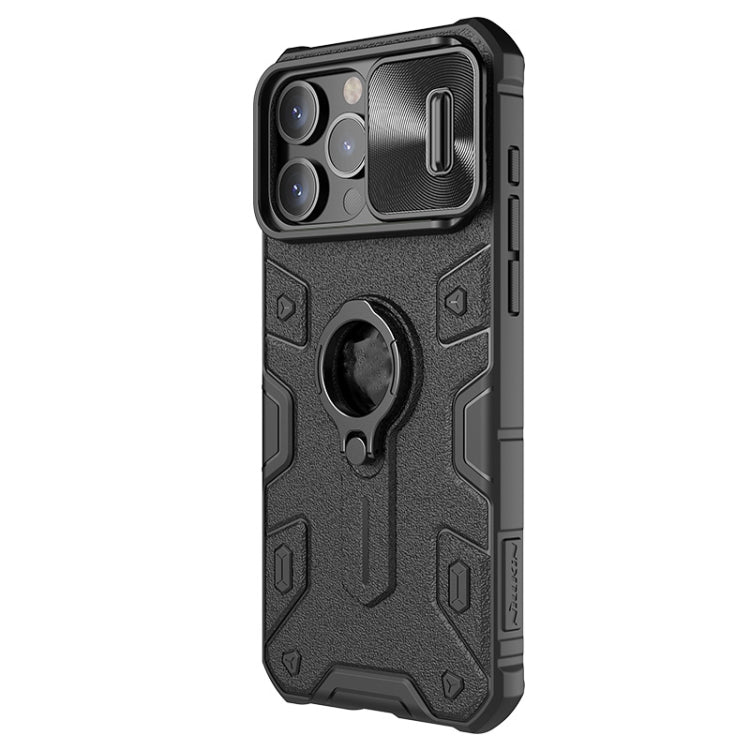 For iPhone 15 Pro Max NILLKIN Shockproof CamShield Armor Protective Case with Invisible Ring Holder(Black) - iPhone 15 Pro Max Cases by NILLKIN | Online Shopping UK | buy2fix