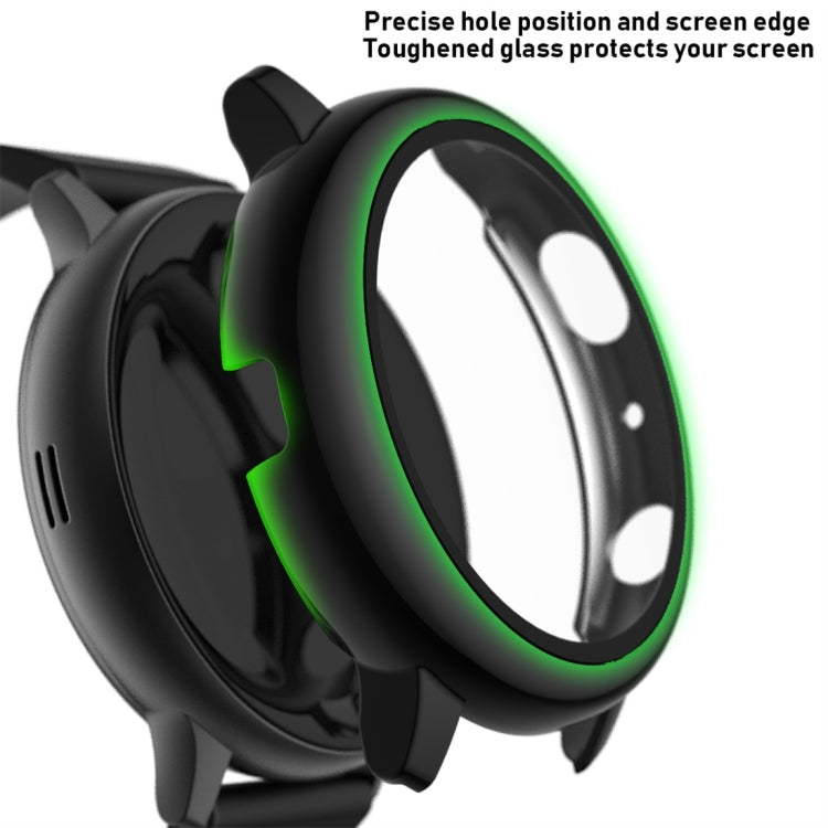 For Samsung Galaxy Watch Active 2 40mm Electroplate PC Protective Case with Tempered Glass Film(Black) - Smart Wear by buy2fix | Online Shopping UK | buy2fix