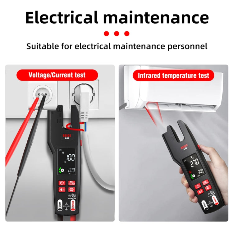 BSIDE U6 AC/DC Clamp-on Infrared Temperature Measurement Multimeter - Digital Multimeter by BSIDE | Online Shopping UK | buy2fix