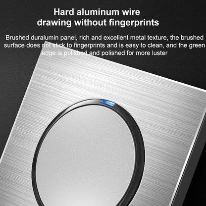 86mm Gray Aluminum Wire Drawing LED Switch Panel, Style:Dual Computer Socket - Consumer Electronics by buy2fix | Online Shopping UK | buy2fix