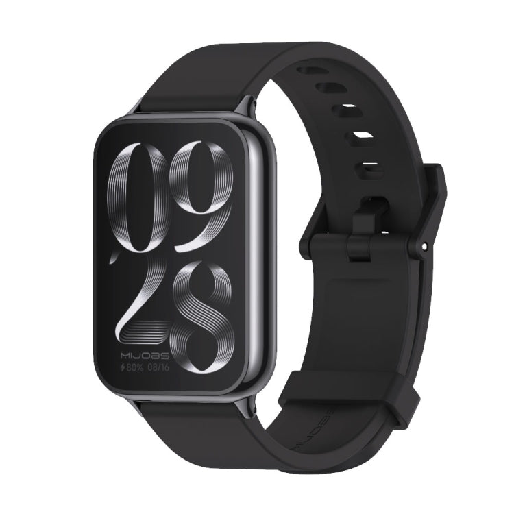 For Xiaomi Smart Band 9 Pro / 8 Pro Mijobs Silicone Breathable Watch Band(Black) - Watch Bands by MIJOBS | Online Shopping UK | buy2fix