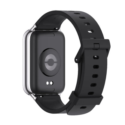 For Xiaomi Smart Band 9 Pro / 8 Pro Mijobs Silicone Breathable Watch Band(Black Silver) - Watch Bands by MIJOBS | Online Shopping UK | buy2fix