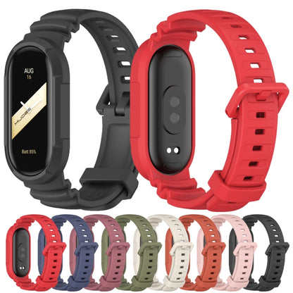 For Xiaomi Mi Band 8 MIJOBS GS Unibody Solid Color Sports Watch Band(Grey) - Watch Bands by MIJOBS | Online Shopping UK | buy2fix