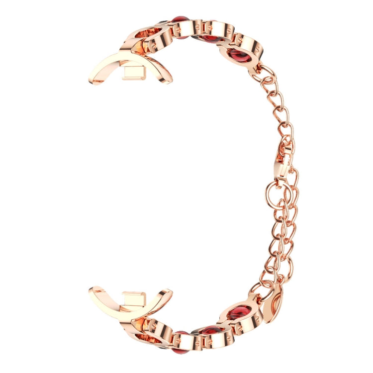 For Xiaomi Mi Band 8 / 9 / 9 NFC Mijobs Mermaid Beauty Bracelet Watch Band(Rose Gold Red) - Watch Bands by MIJOBS | Online Shopping UK | buy2fix