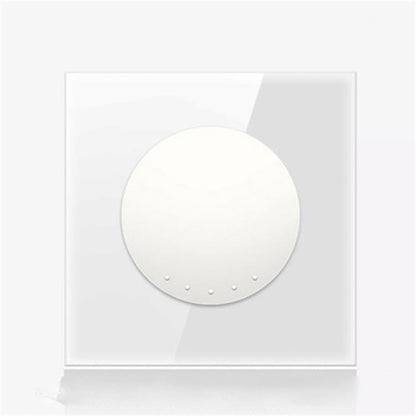 86mm Round LED Tempered Glass Switch Panel, White Round Glass, Style:One Open Multiple Control - Consumer Electronics by buy2fix | Online Shopping UK | buy2fix