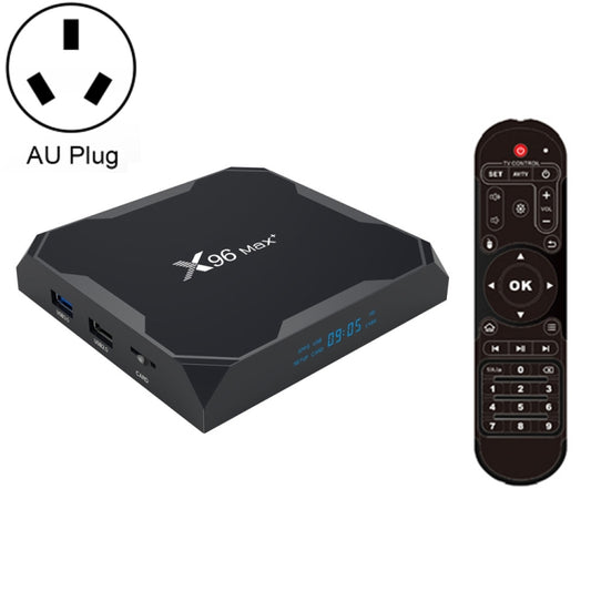 X96 max+ 4K Smart TV Box with Remote Control, Android 9.0, Amlogic S905X3 Quad-Core Cortex-A55,2GB+16GB, Support LAN, AV, 2.4G/5G WiFi, USBx2,TF Card, AU Plug - Consumer Electronics by Beelink | Online Shopping UK | buy2fix