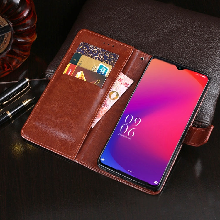 For DOOGEE X95 idewei Crazy Horse Texture Horizontal Flip Leather Case with Holder & Card Slots & Wallet(Dark Blue) - Mobile Accessories by idewei | Online Shopping UK | buy2fix
