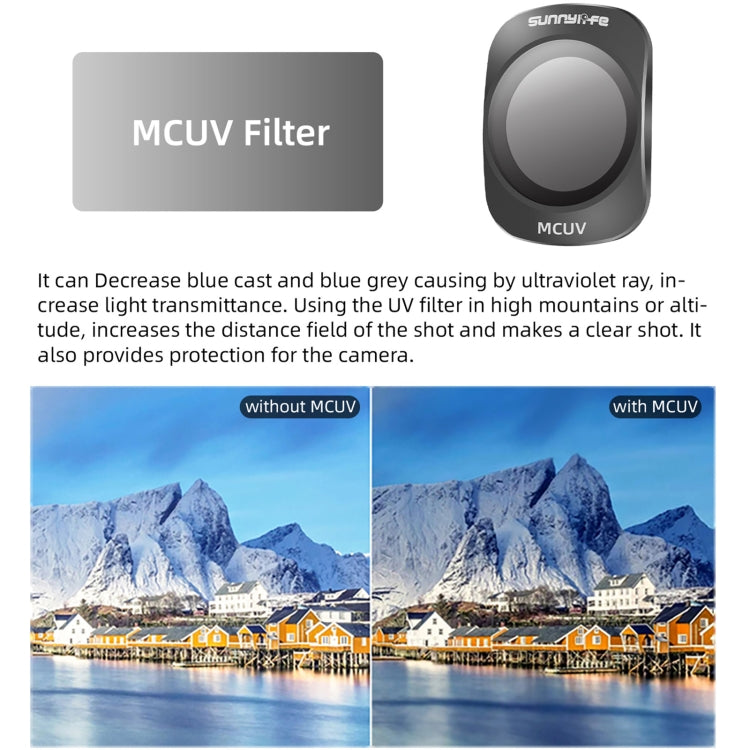 For DJI OSMO Pocket 3 Sunnylife Camera Lens Magnetic Metal Filter, Filter:MCUV - Lens Accessories by Sunnylife | Online Shopping UK | buy2fix