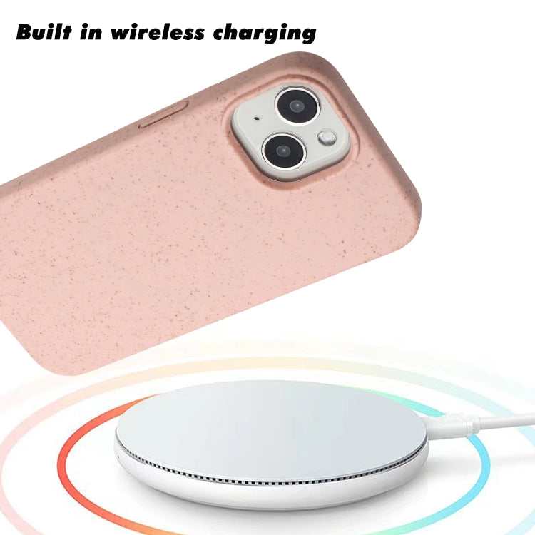 For iPhone 14 Wheat MagSafe Magnetic Straw Material + TPU Phone Case(Pink) - iPhone 14 Cases by buy2fix | Online Shopping UK | buy2fix