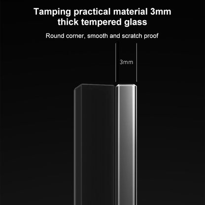 86mm Round LED Tempered Glass Switch Panel, Gray Round Glass, Style:Dual Computer Socket - Switch by buy2fix | Online Shopping UK | buy2fix