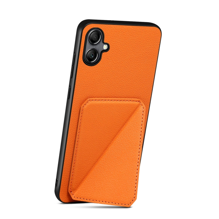 For Samsung Galaxy S23+ 5G Denior Imitation Calf Leather Back Phone Case with Holder(Orange) - Galaxy S23+ 5G Cases by Denior | Online Shopping UK | buy2fix