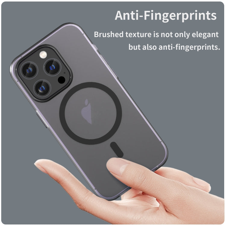 For iPhone 15 Pro MagSafe Frosted Translucent TPU + PC Full Coverage Phone Case(Black) - iPhone 15 Pro Cases by buy2fix | Online Shopping UK | buy2fix