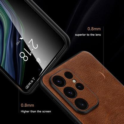 For Samsung Galaxy S24+ 5G SULADA Stitching Leather MagSafe Magnetic Phone Case(Brown) - Galaxy S24+ 5G Cases by SULADA | Online Shopping UK | buy2fix