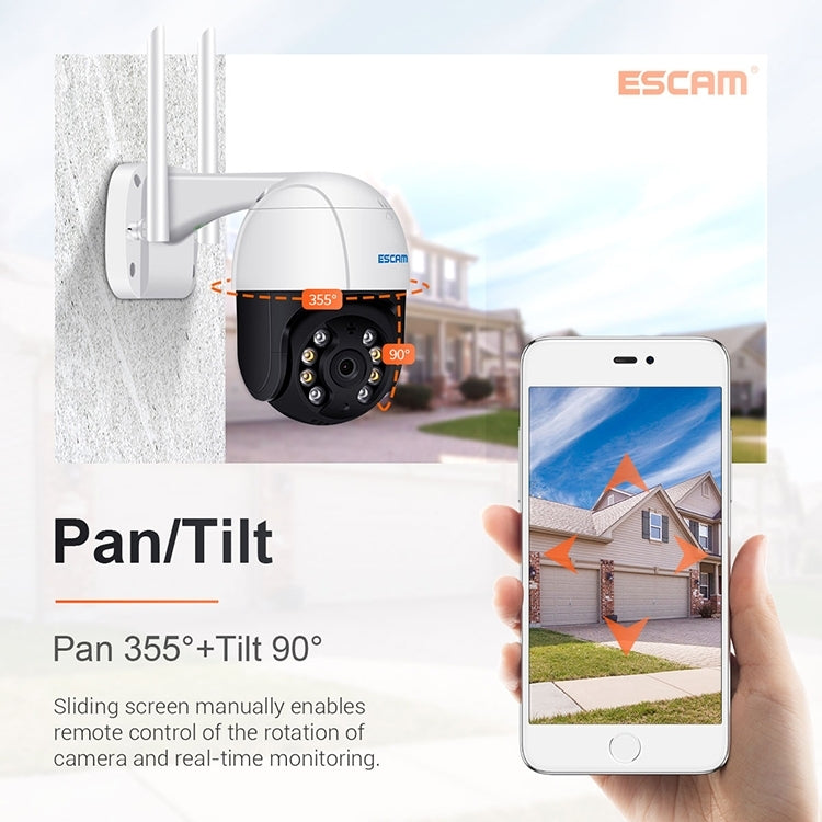 ESCAM QF518 5MP Smart WiFi IP Camera, Support AI Humanoid Detection / Auto Tracking / Dual Light Night Vision / Cloud Storage / Two Way Audio / TF Card, Plug:AU Plug(White) - Security by ESCAM | Online Shopping UK | buy2fix