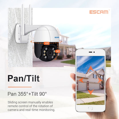 ESCAM QF518 5MP Smart WiFi IP Camera, Support AI Humanoid Detection / Auto Tracking / Dual Light Night Vision / Cloud Storage / Two Way Audio / TF Card, Plug:AU Plug(White) - Dome Camera by ESCAM | Online Shopping UK | buy2fix