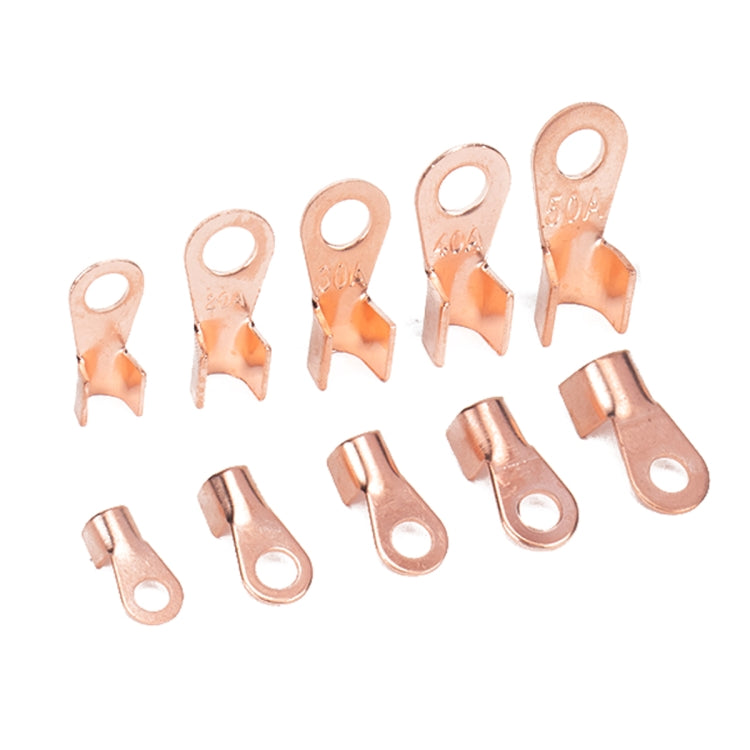 70 PCS Icstation Open Barrel Pure Copper Ring Lug Wire Crimp Terminals Assortment Kit - In Car by buy2fix | Online Shopping UK | buy2fix