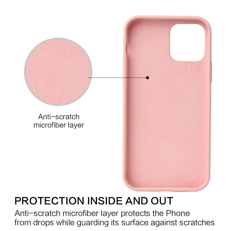 For iPhone 12 Pro Max Solid Color Liquid Silicone Shockproof Protective Case(Sakura Pink) - Apple Accessories by buy2fix | Online Shopping UK | buy2fix