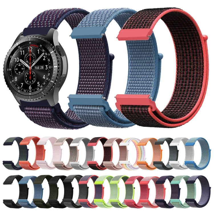 For Samsung Galaxy Watch 42mm Nylon Braided Watch Band(Dark Black) - Smart Wear by buy2fix | Online Shopping UK | buy2fix