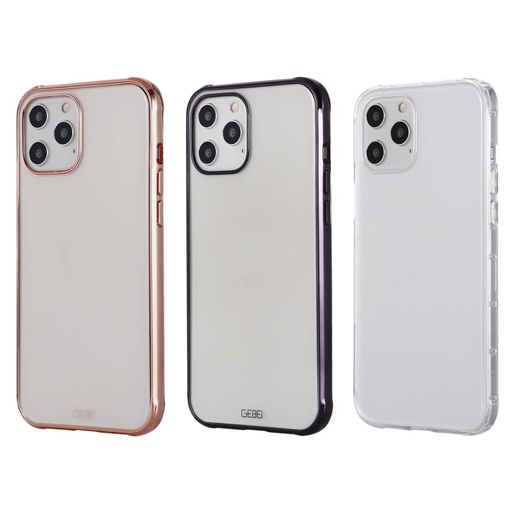 For iPhone 12 mini GEBEI Plating TPU Shockproof Protective Case (Gold) - iPhone 12 mini Cases by GEBEI | Online Shopping UK | buy2fix