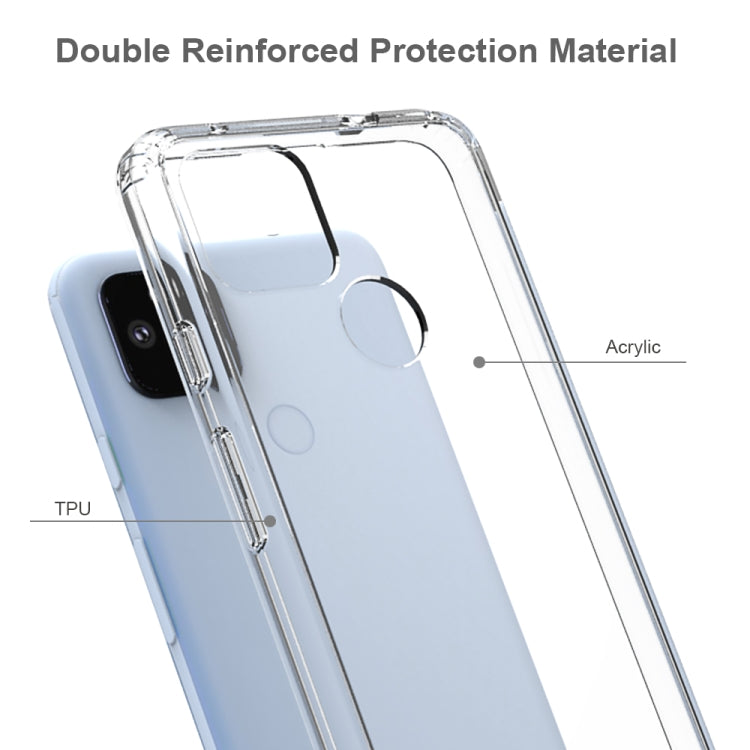 For Google Pixel 4a 5G Scratchproof TPU + Acrylic Protective Case(Transparent) - Mobile Accessories by buy2fix | Online Shopping UK | buy2fix