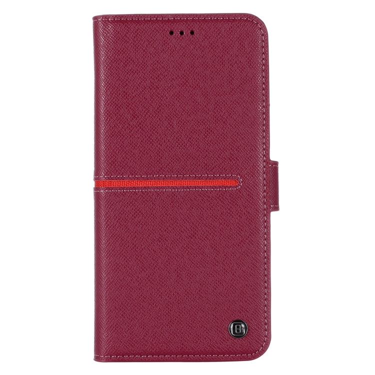 For iPhone 12 mini GEBEI Top-grain Leather Horizontal Flip Protective Case with Holder & Card Slots & Wallet & Photo Frame (Wine Red) - iPhone 12 mini Cases by GEBEI | Online Shopping UK | buy2fix