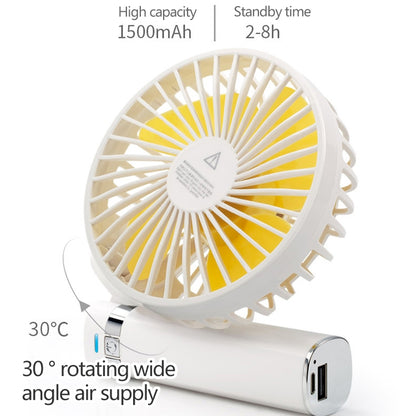 S2 Portable Foldable Handheld Electric Fan, with 3 Speed Control & Night Light (White) - Consumer Electronics by buy2fix | Online Shopping UK | buy2fix