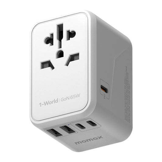 MOMAX 1-World UA8 PD 65W Fast Charger Power Adapter(White) -  by MOMAX | Online Shopping UK | buy2fix