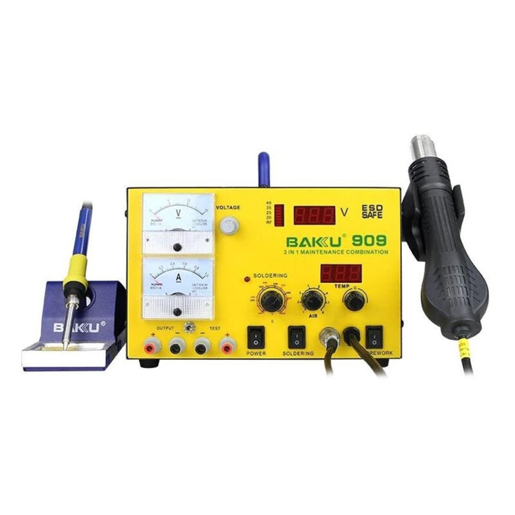 BAKU BK-909 BGA Rework Solder Station Hot Air Gun Welder Equipment, EU Plug - Home & Garden by BAKU | Online Shopping UK | buy2fix