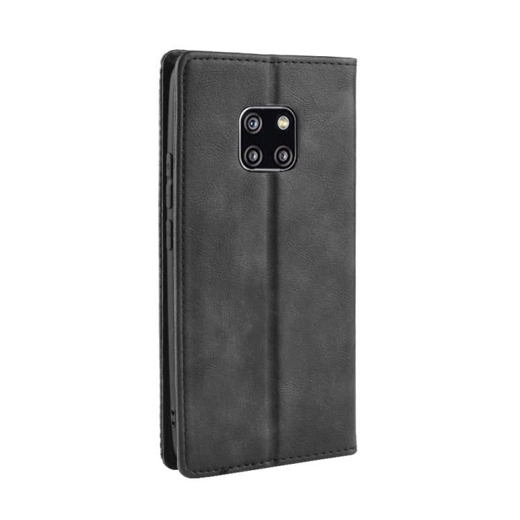 Magnetic Buckle Retro Texture Horizontal Flip Leather Case for Huawei Mate 20 Pro, with Holder & Card Slots & Wallet (Black) - Mobile Accessories by buy2fix | Online Shopping UK | buy2fix