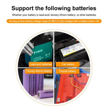 H6133 12V-84V Lead-acid Battery Voltage Tester Percentage Voltmeter Gauge Lithium Battery Status Monitor(Blue Light) - Consumer Electronics by buy2fix | Online Shopping UK | buy2fix