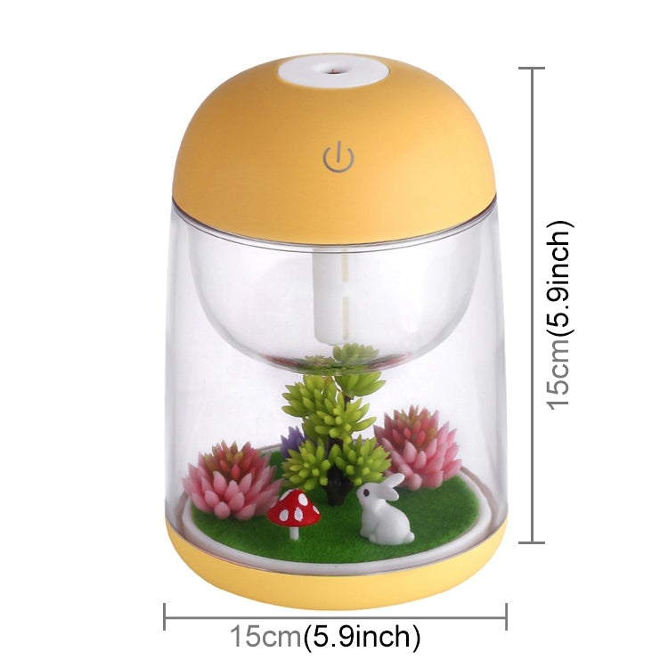 Imycoo WT602 2W Portable Mini Micro Landscape Design USB Charge Aromatherapy Air Humidifier with LED Colorful Light, Water Tank Capacity: 180ml, DC 5V(Yellow) - Home & Garden by buy2fix | Online Shopping UK | buy2fix