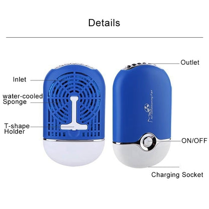 Portable Mini USB Charging Air Conditioner Refrigerating Handheld Small Fan (Blue) - Consumer Electronics by buy2fix | Online Shopping UK | buy2fix