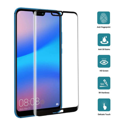 For Huawei P20 Lite 0.3mm 9H Surface Hardness 3D Full Screen Tempered Glass Film - Mobile Accessories by buy2fix | Online Shopping UK | buy2fix