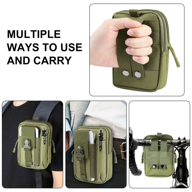 HAWEEL Hiking Belt Waist Bag Outdoor Sport Motorcycle Bag 7.0 inch Phone Pouch (Army Green) - Waist Bags by HAWEEL | Online Shopping UK | buy2fix