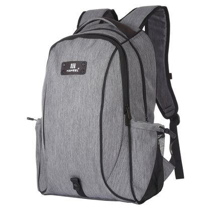 HAWEEL Outdoor Portable Canvas Dual Shoulders Laptop Backpack(Grey) - Backpack by HAWEEL | Online Shopping UK | buy2fix